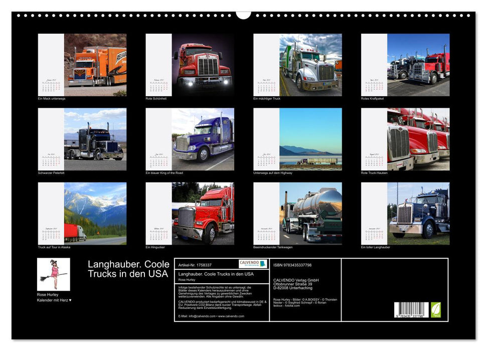 Langhauber. Coole Trucks in den USA (CALVENDO Wandkalender 2025)