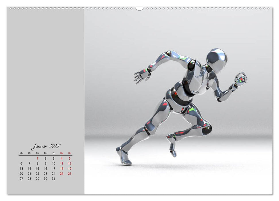 Die Zukunft. Roboter, Androiden und Cyborgs (CALVENDO Wandkalender 2025)