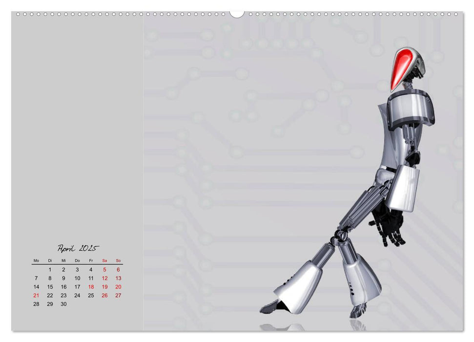 Die Zukunft. Roboter, Androiden und Cyborgs (CALVENDO Wandkalender 2025)