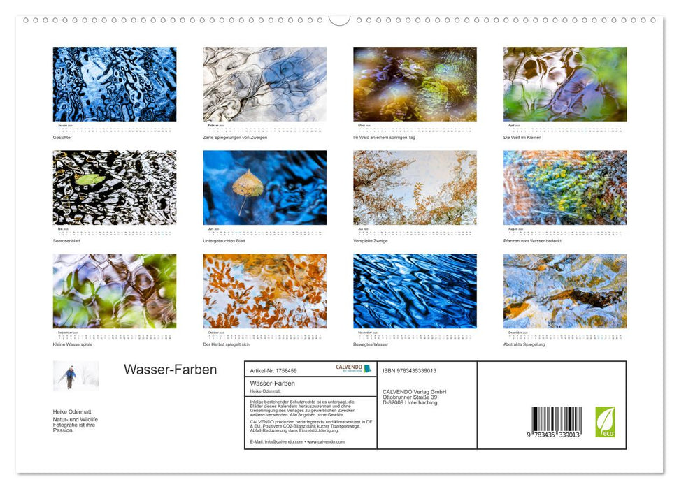 Wasser-Farben (CALVENDO Premium Wandkalender 2025)