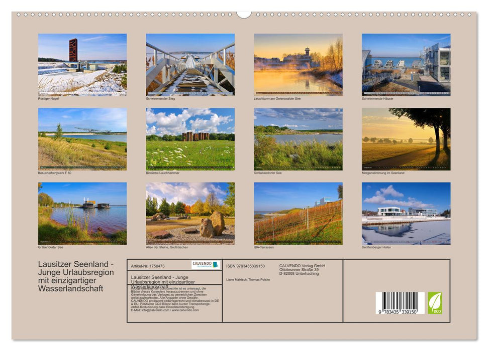 Lausitzer Seenland - Junge Urlaubsregion mit einzigartiger Wasserlandschaft (CALVENDO Premium Wandkalender 2025)