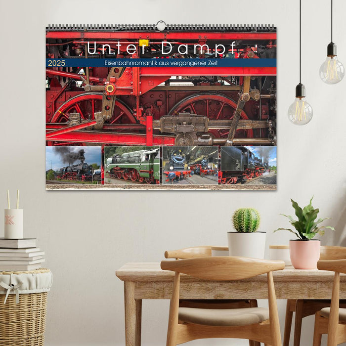 Unter Dampf - Eisenbahnromantik aus vergangener Zeit (CALVENDO Wandkalender 2025)