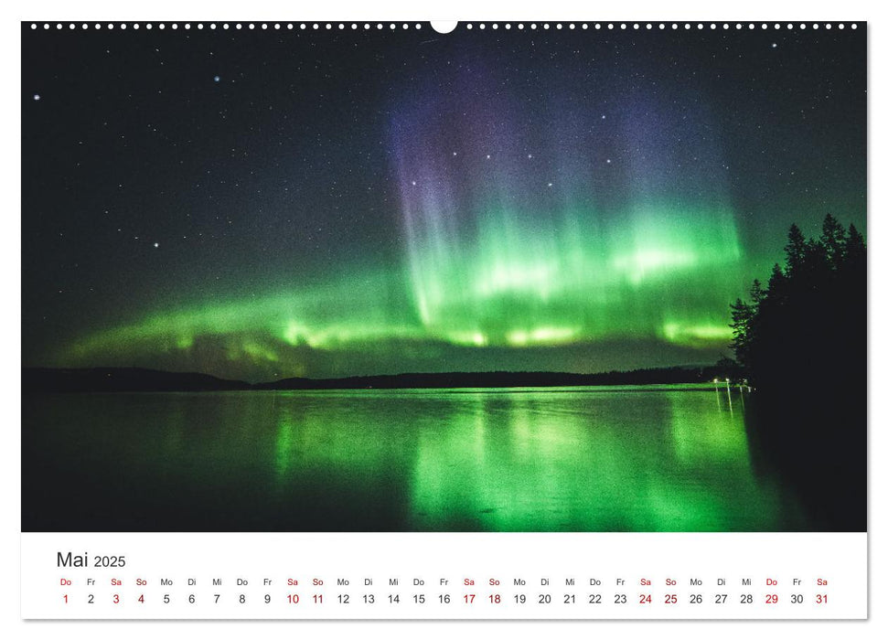 Polarlichter - Einzigartige Himmelsphänomene im Norden (CALVENDO Premium Wandkalender 2025)