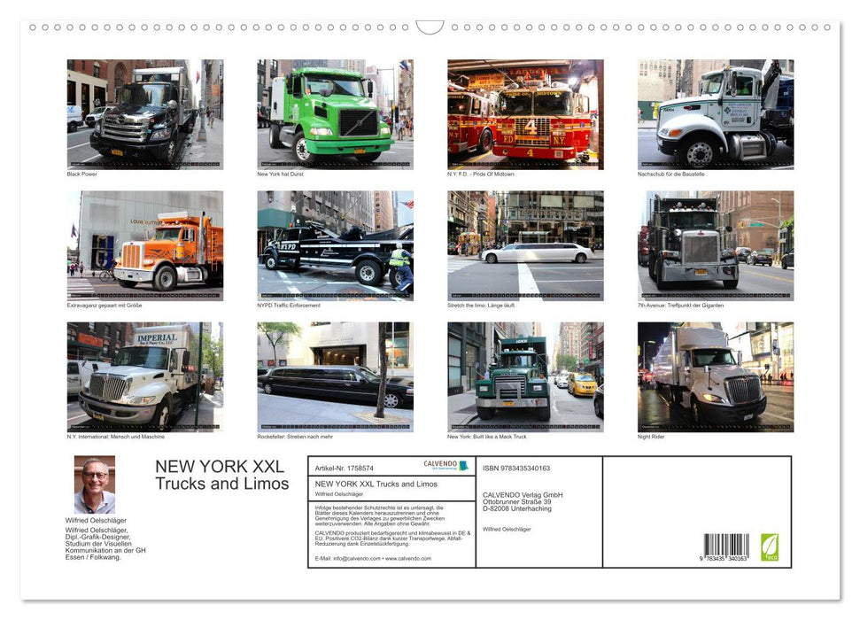 NEW YORK XXL Trucks and Limos (CALVENDO Wandkalender 2025)