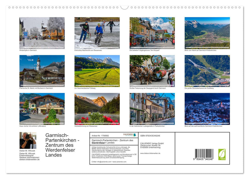 Garmisch-Partenkirchen - Zentrum des Werdenfelser Landes (CALVENDO Premium Wandkalender 2025)