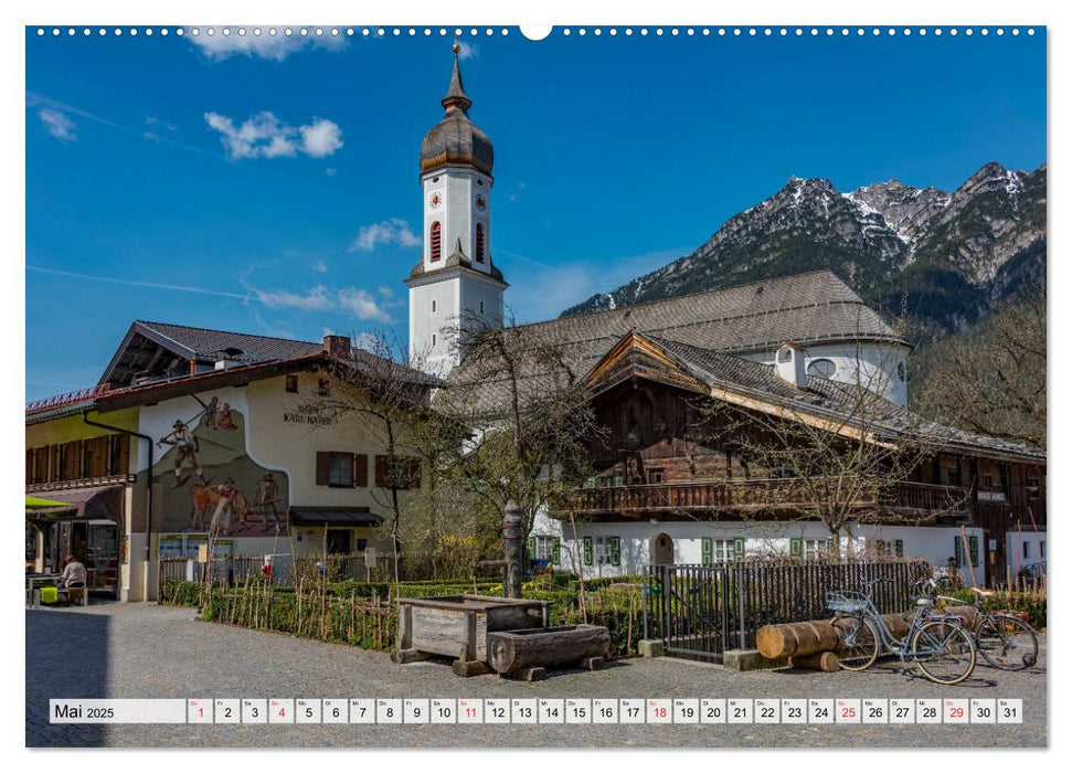 Garmisch-Partenkirchen - Zentrum des Werdenfelser Landes (CALVENDO Premium Wandkalender 2025)