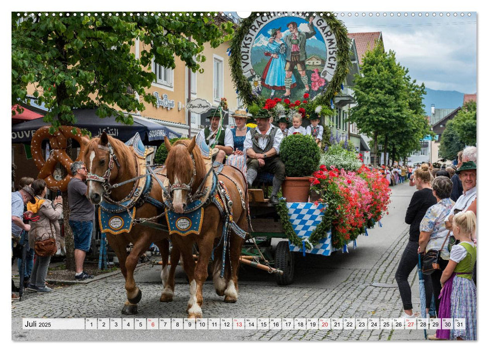 Garmisch-Partenkirchen - Zentrum des Werdenfelser Landes (CALVENDO Premium Wandkalender 2025)