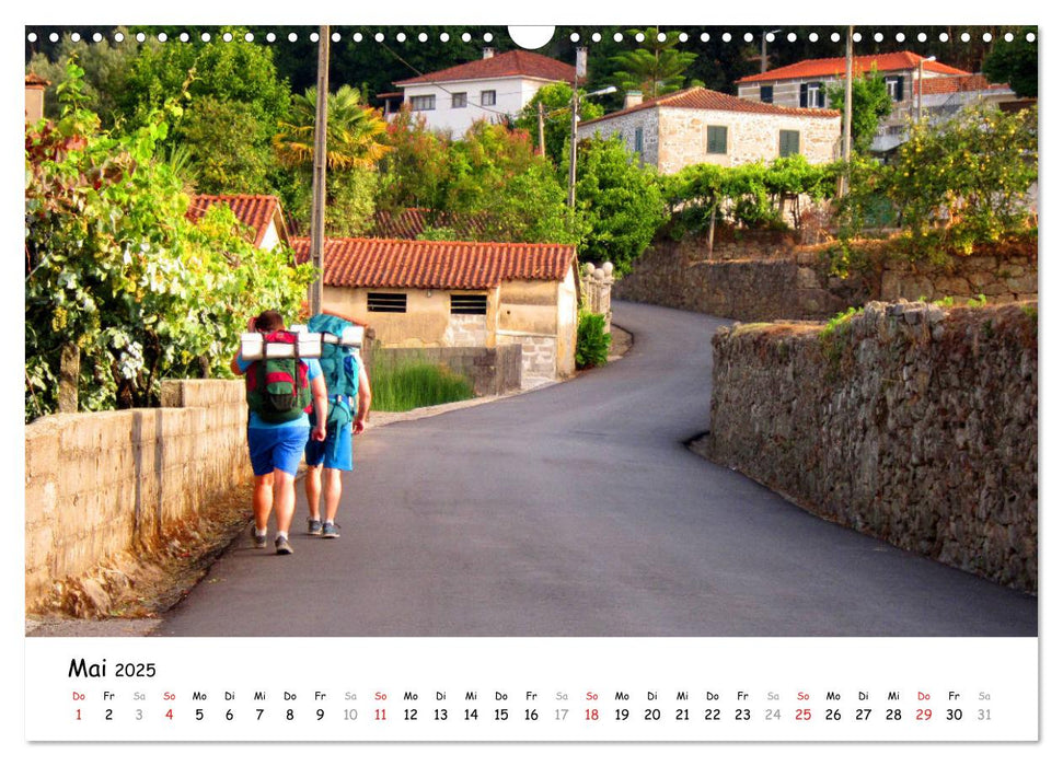 Jakobsweg - Camino Portugues Central (CALVENDO Wandkalender 2025)