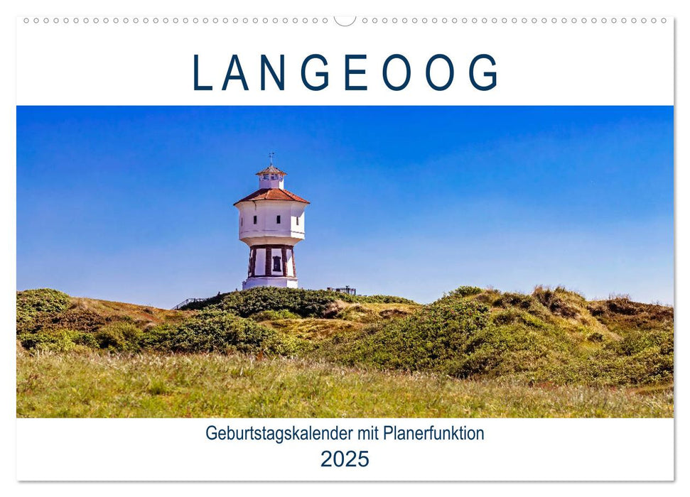 Langeoog Geburtstagskalender (CALVENDO Wandkalender 2025)