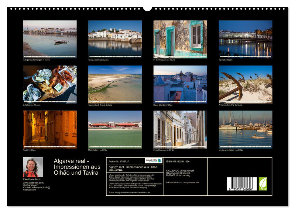 Algarve real - Impressionen aus Olhão und Tavira (CALVENDO Premium Wandkalender 2025)