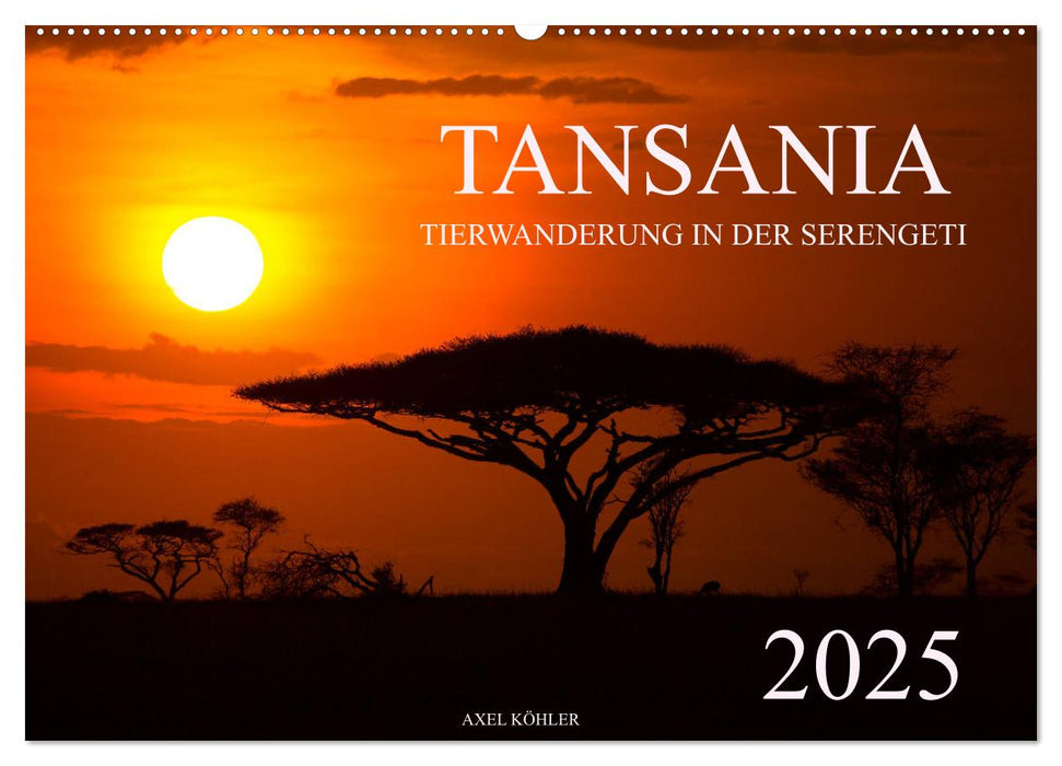 Tansania - Tierwanderung in der Serengeti (CALVENDO Wandkalender 2025)