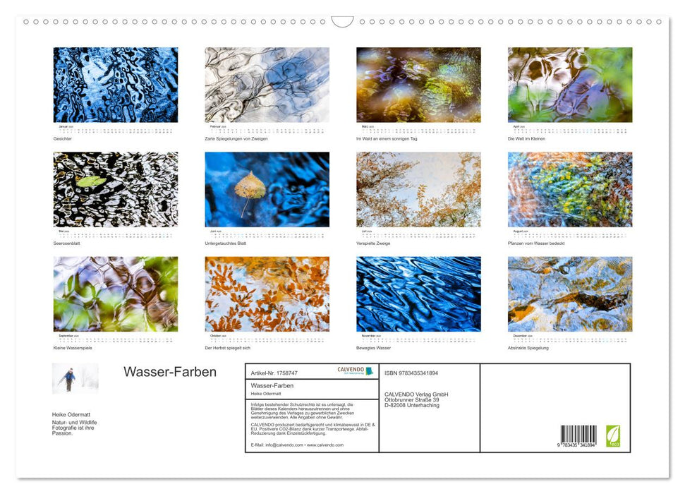 Wasser-Farben (CALVENDO Wandkalender 2025)