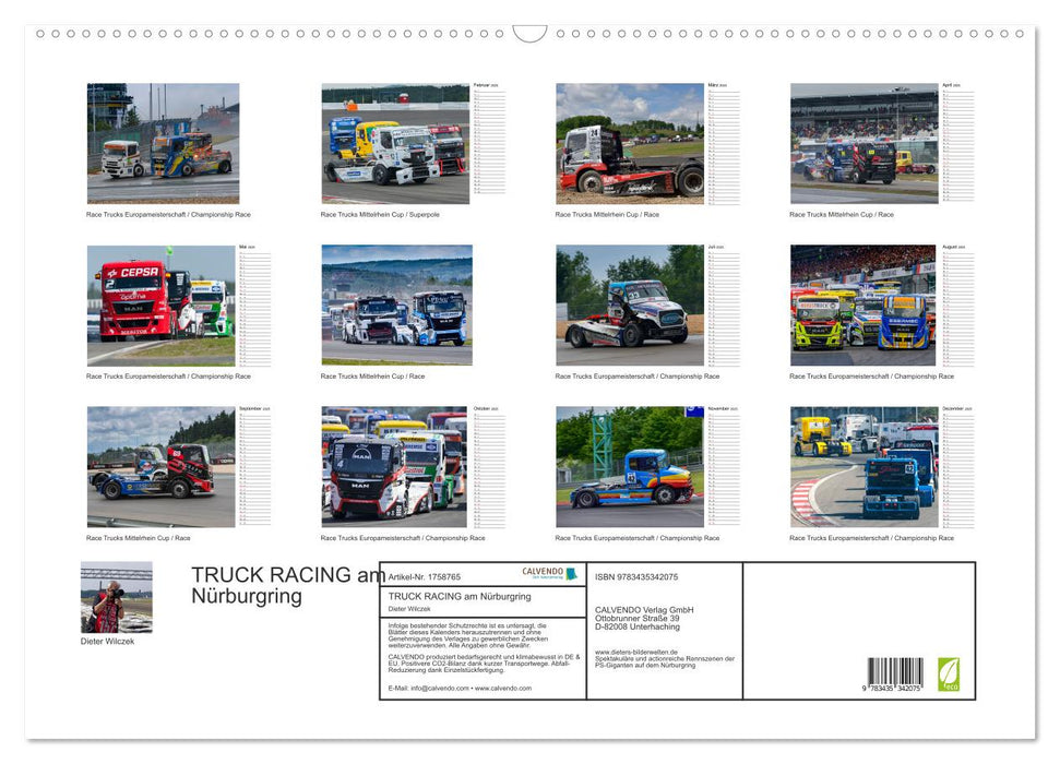 TRUCK RACING am Nürburgring (CALVENDO Wandkalender 2025)