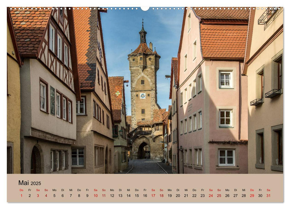 Das mittelalterliche Rothenburg (CALVENDO Premium Wandkalender 2025)