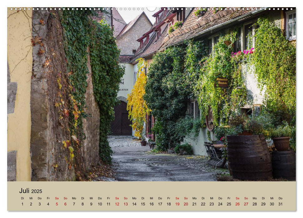 Das mittelalterliche Rothenburg (CALVENDO Premium Wandkalender 2025)