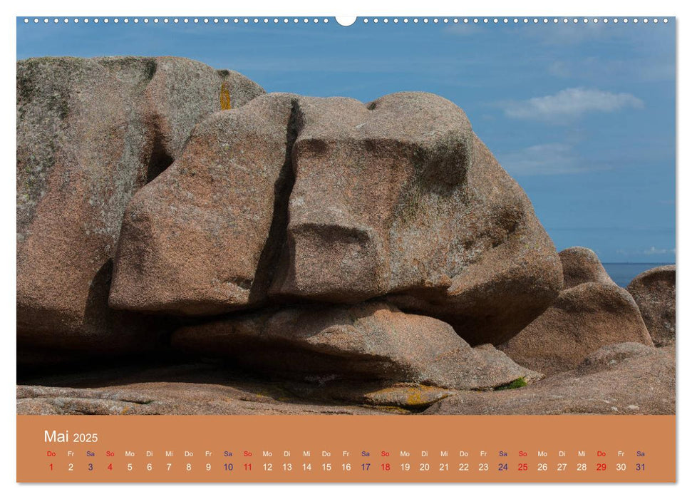 Côte de Granit Rose - Der rote Norden der Bretagne (CALVENDO Premium Wandkalender 2025)