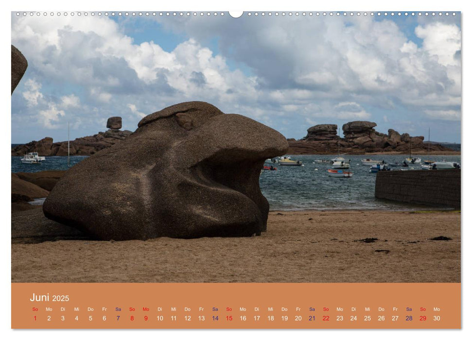 Côte de Granit Rose - Der rote Norden der Bretagne (CALVENDO Premium Wandkalender 2025)