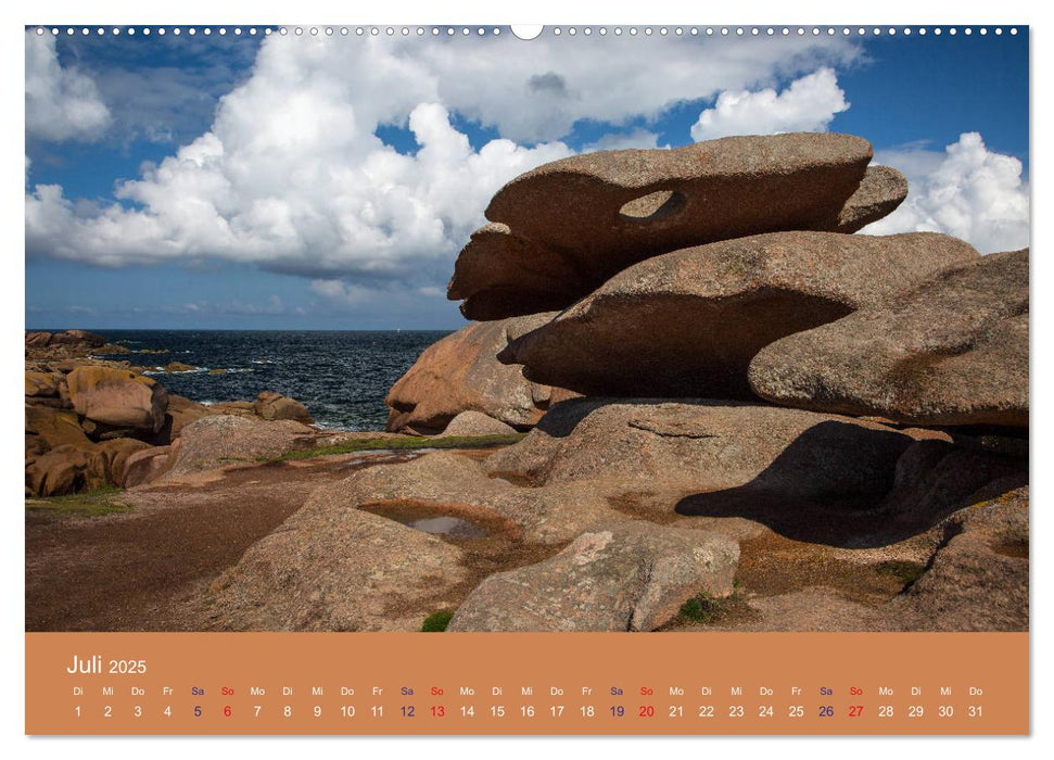 Côte de Granit Rose - Der rote Norden der Bretagne (CALVENDO Premium Wandkalender 2025)