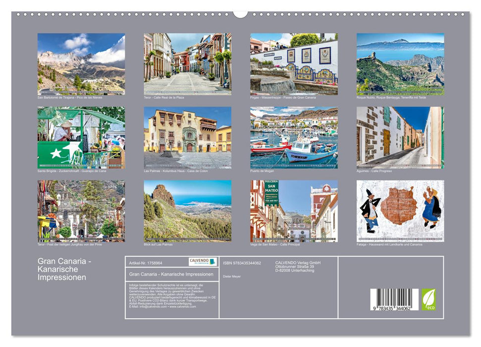 Gran Canaria - Kanarische Impressionen (CALVENDO Premium Wandkalender 2025)