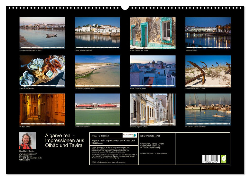 Algarve real - Impressionen aus Olhão und Tavira (CALVENDO Wandkalender 2025)