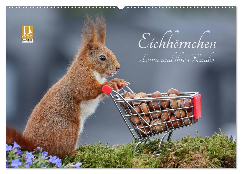 Eichhörnchen Luna und ihre Kinder (CALVENDO Wandkalender 2025)