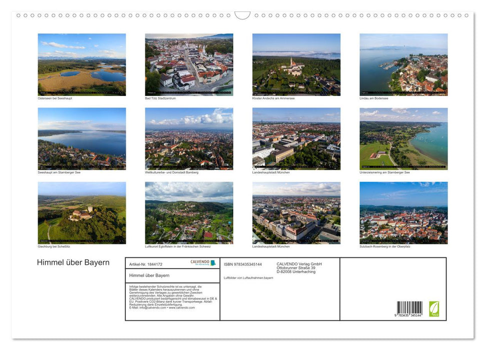 Himmel über Bayern (CALVENDO Wandkalender 2025)