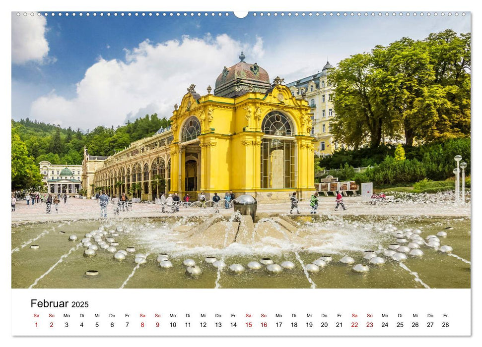 Westböhmisches Bäderdreieck - Karlsbad, Marienbad und Franzensbad (CALVENDO Premium Wandkalender 2025)