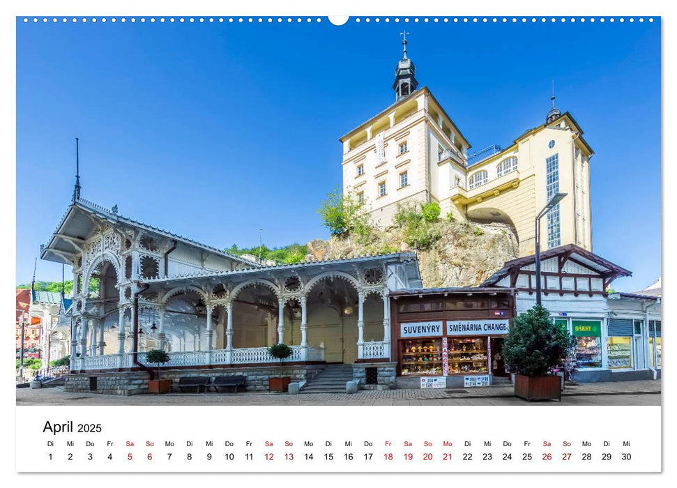 Westböhmisches Bäderdreieck - Karlsbad, Marienbad und Franzensbad (CALVENDO Premium Wandkalender 2025)