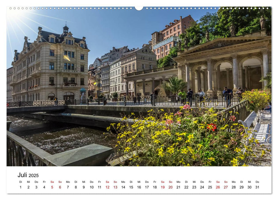 Westböhmisches Bäderdreieck - Karlsbad, Marienbad und Franzensbad (CALVENDO Premium Wandkalender 2025)