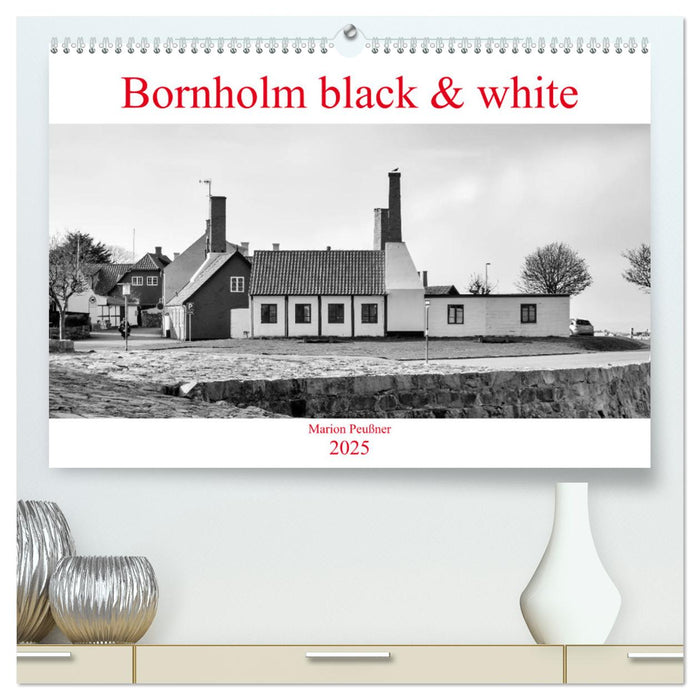 Bornholm black & white (CALVENDO Premium Wandkalender 2025)