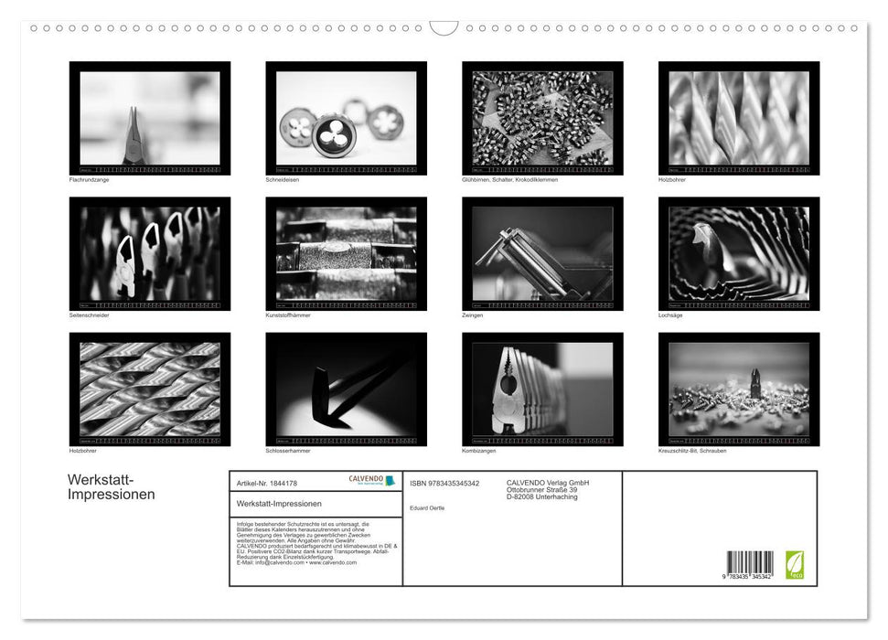 Werkstatt-Impressionen (CALVENDO Wandkalender 2025)