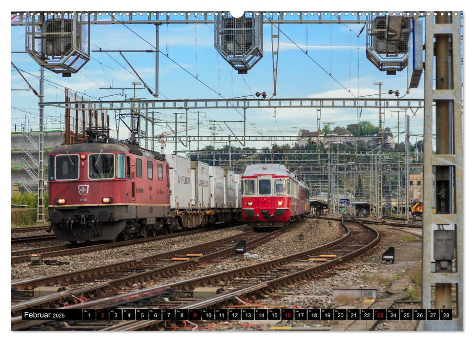 Eisenbahn-Nostalgie - Oldtimer auf Schweizer Schienen (CALVENDO Wandkalender 2025)