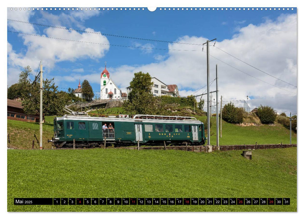 Eisenbahn-Nostalgie - Oldtimer auf Schweizer Schienen (CALVENDO Wandkalender 2025)