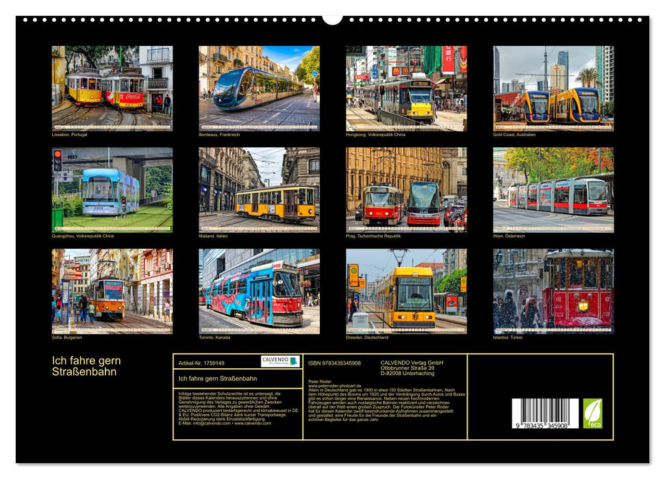 Ich fahre gern Straßenbahn (CALVENDO Premium Wandkalender 2025)