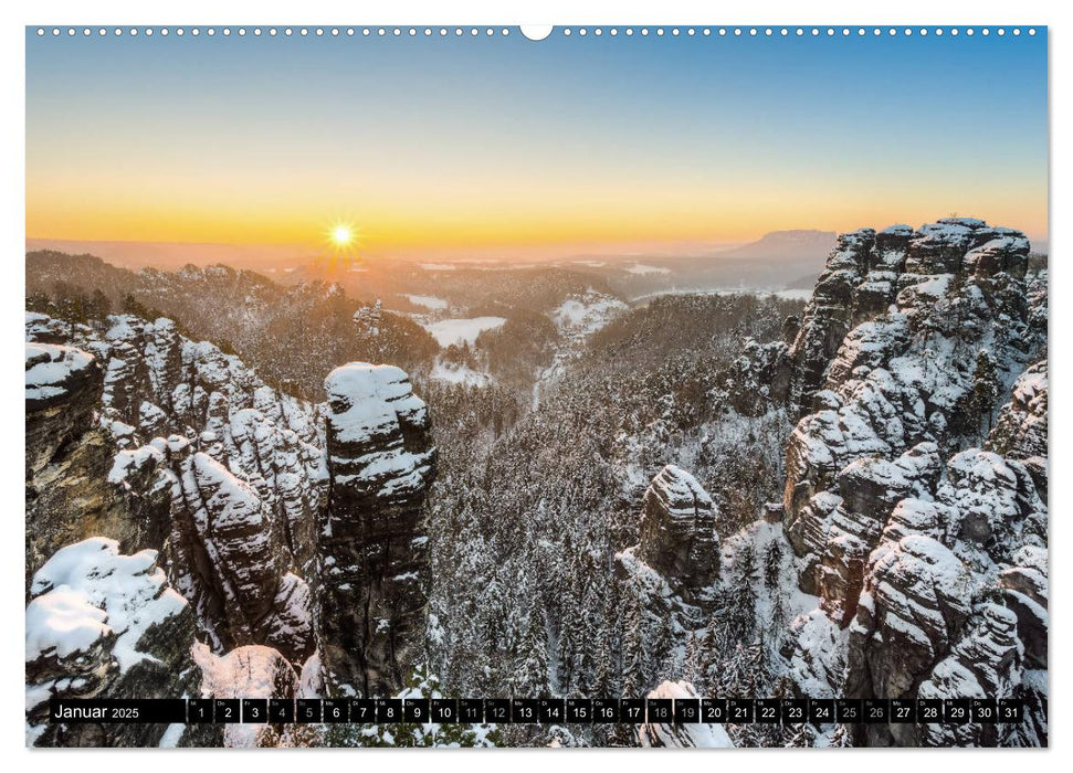 Wunderschönes Elbsandsteingebirge (CALVENDO Premium Wandkalender 2025)