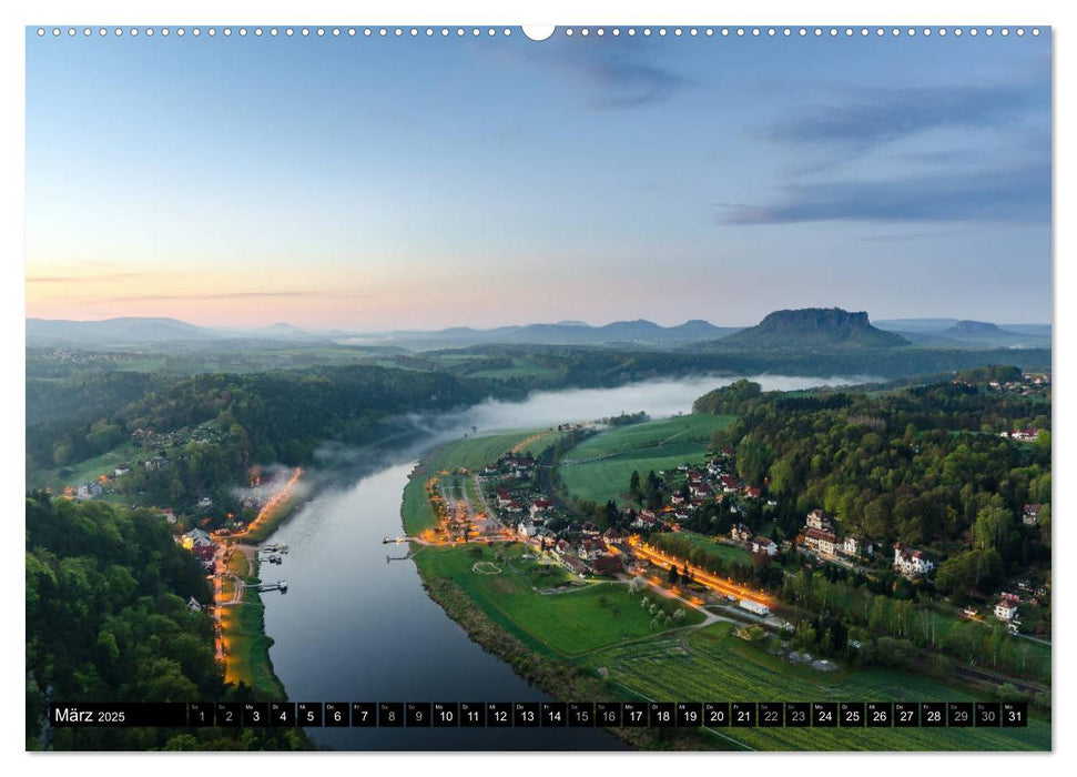 Wunderschönes Elbsandsteingebirge (CALVENDO Premium Wandkalender 2025)