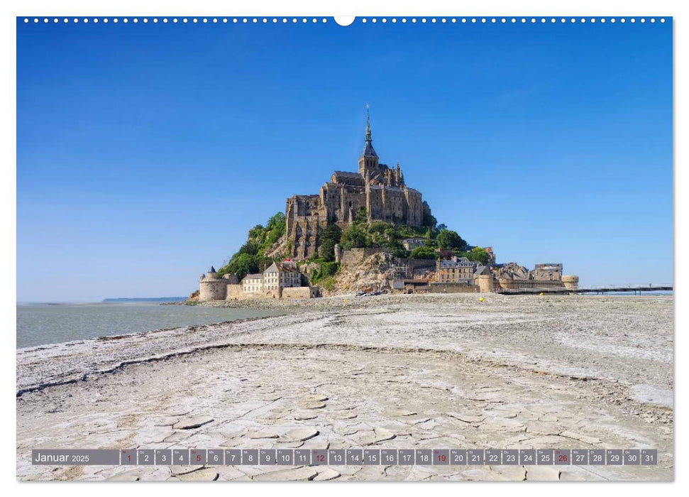 Le Mont-Saint-Michel - Sagenumwobener Klosterberg im Watt (CALVENDO Premium Wandkalender 2025)