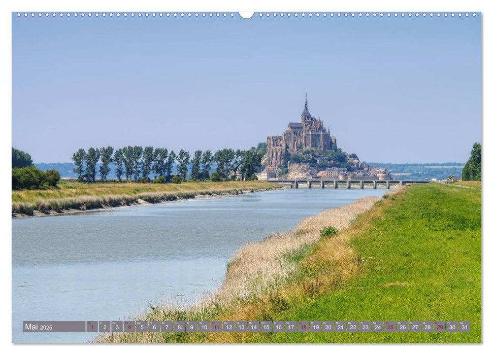 Le Mont-Saint-Michel - Sagenumwobener Klosterberg im Watt (CALVENDO Premium Wandkalender 2025)