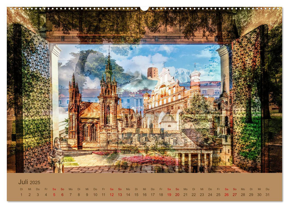 Europa Foto-Kunst Collagen (CALVENDO Premium Wandkalender 2025)