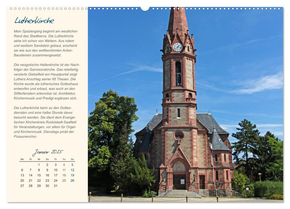 Rudolstadt - Mein Spaziergang durch den historischen Stadtkern (CALVENDO Premium Wandkalender 2025)