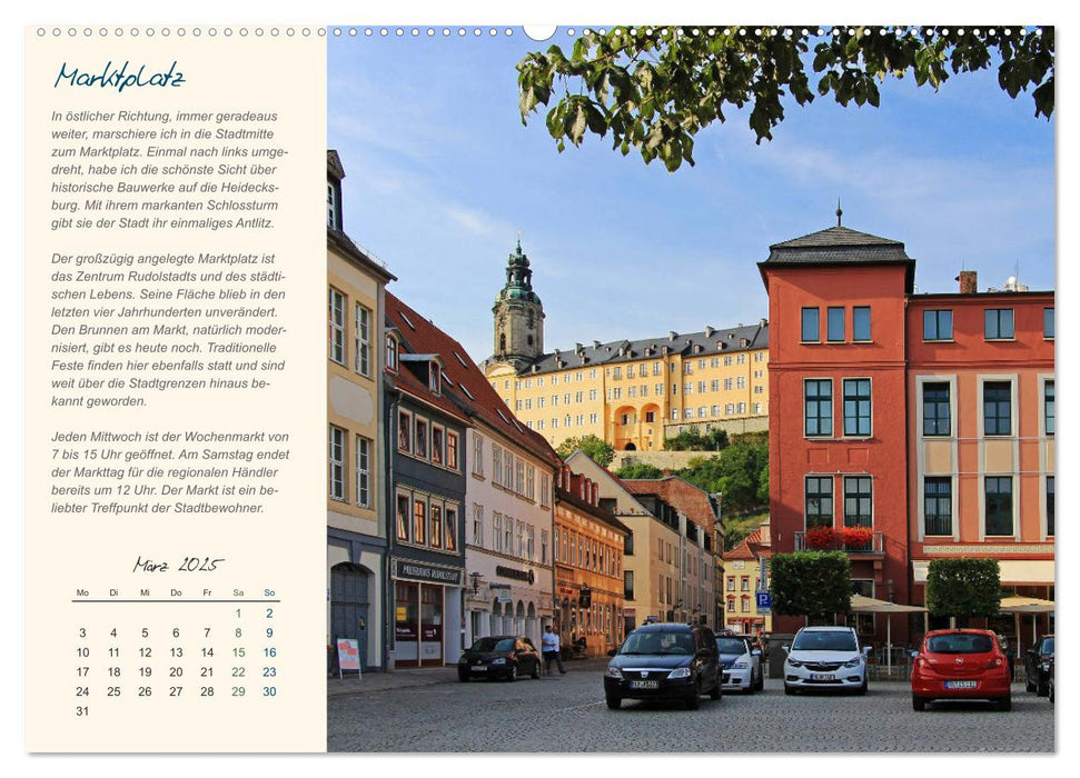 Rudolstadt - Mein Spaziergang durch den historischen Stadtkern (CALVENDO Premium Wandkalender 2025)