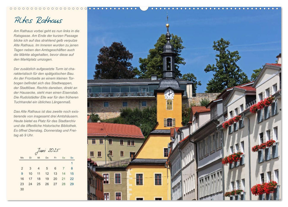 Rudolstadt - Mein Spaziergang durch den historischen Stadtkern (CALVENDO Premium Wandkalender 2025)