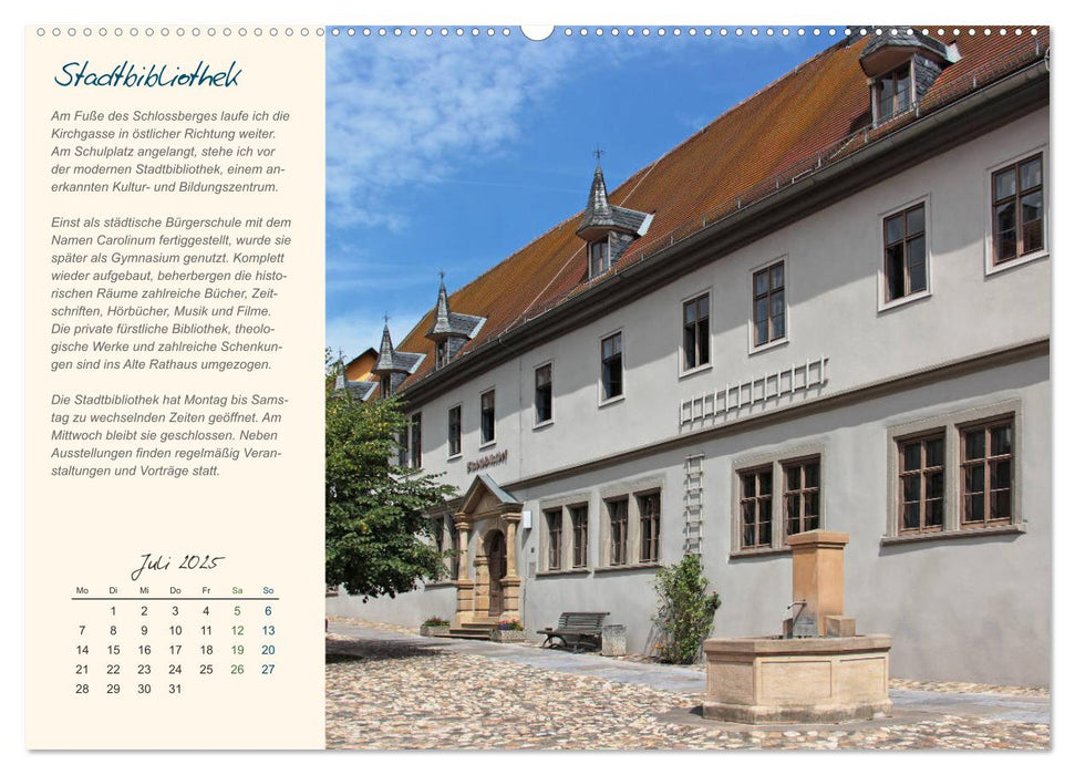 Rudolstadt - Mein Spaziergang durch den historischen Stadtkern (CALVENDO Premium Wandkalender 2025)