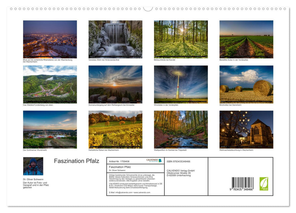 Faszination Pfalz (CALVENDO Premium Wandkalender 2025)