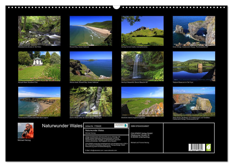 Naturwunder Wales (CALVENDO Wandkalender 2025)