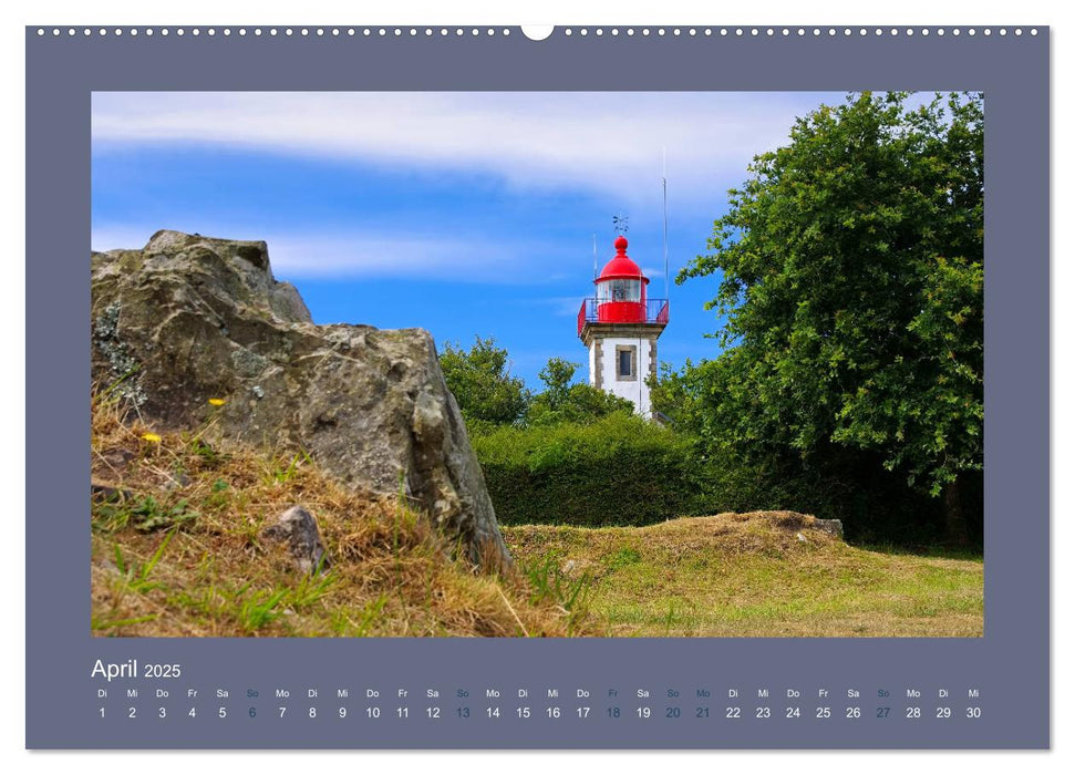 Leuchttürme - Wegweiser an der bretonischen Küste (CALVENDO Premium Wandkalender 2025)