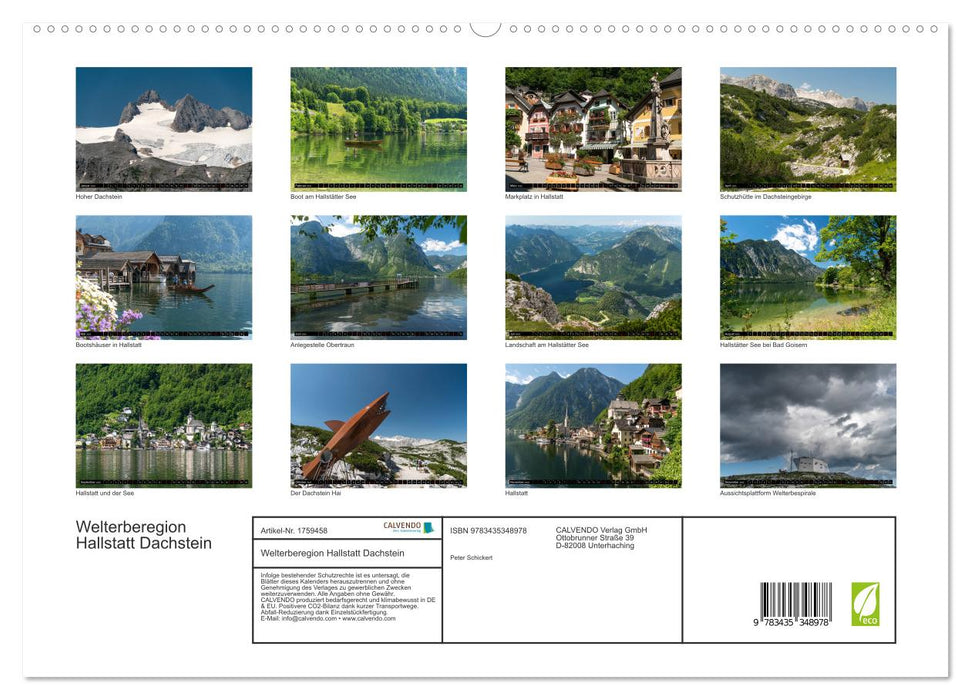 Welterberegion Hallstatt Dachstein (CALVENDO Premium Wandkalender 2025)