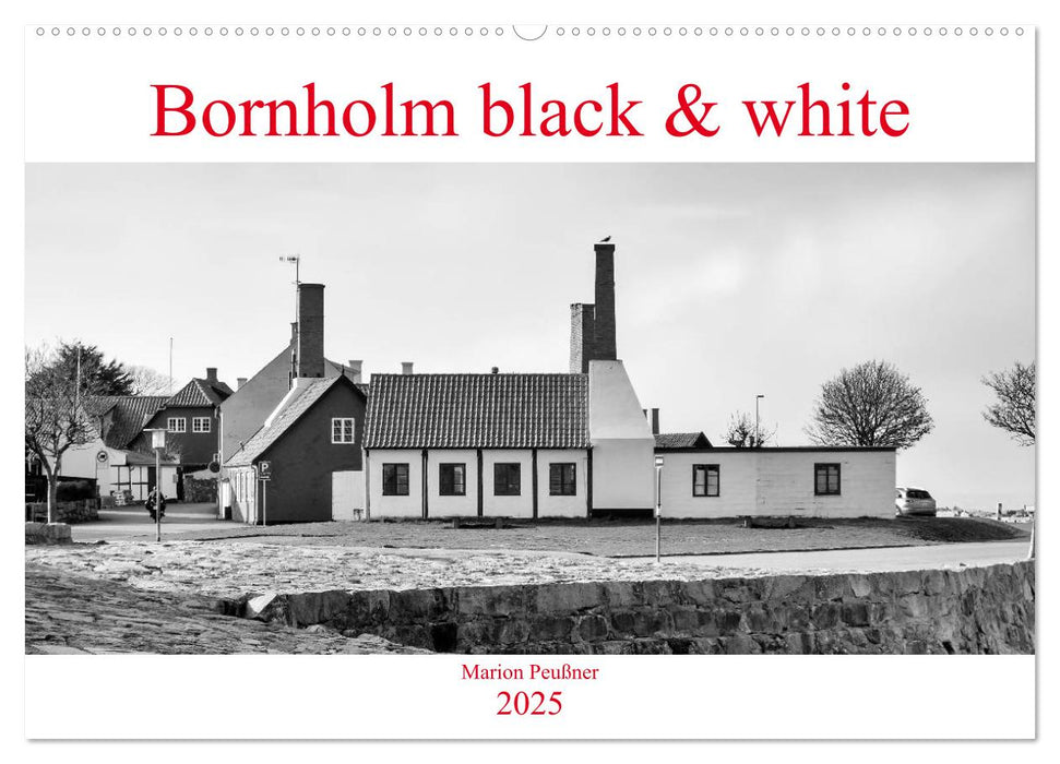 Bornholm black & white (CALVENDO Wandkalender 2025)