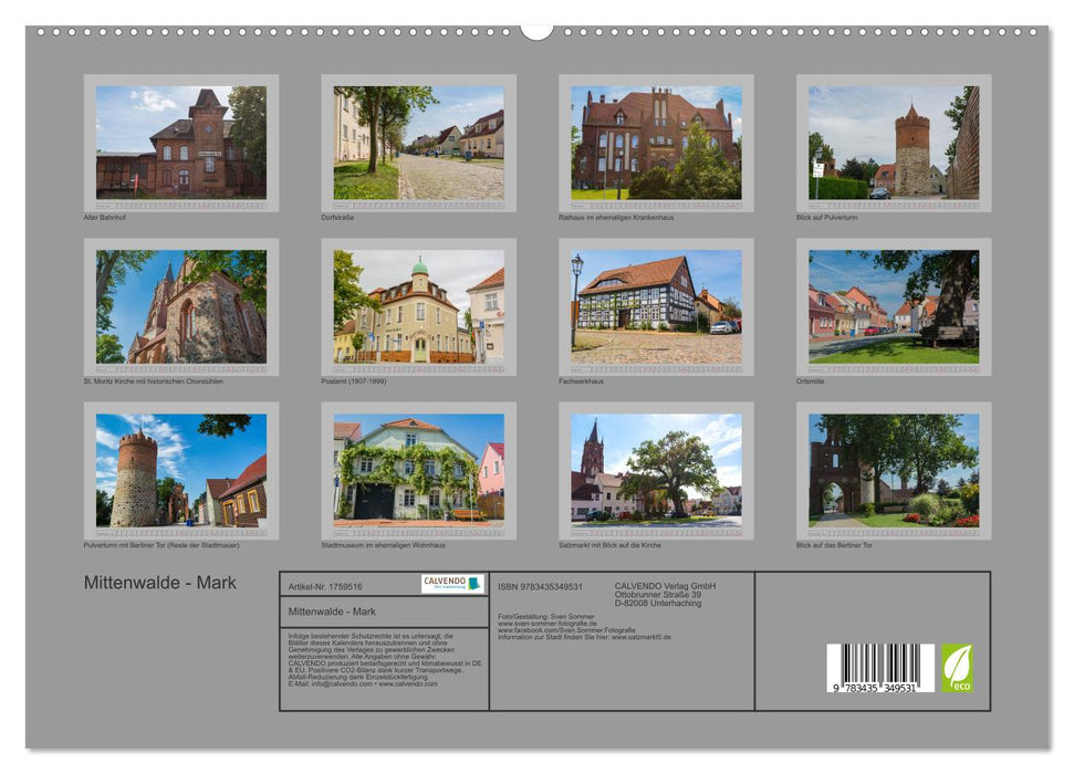 Mittenwalde - Mark (CALVENDO Premium Wandkalender 2025)