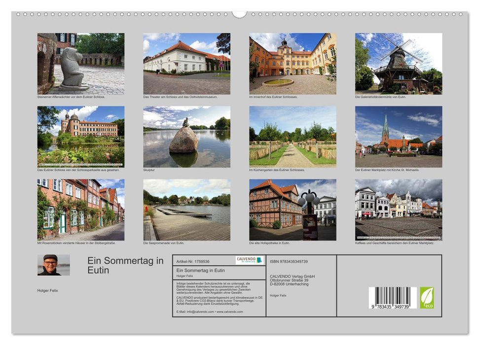 Ein Sommertag in Eutin (CALVENDO Premium Wandkalender 2025)